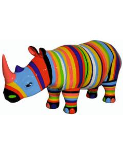 Nashorn bunt gestreift lebensgroß