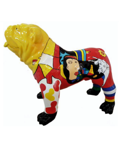 Hund Bulldogge Picasso lebensgroß