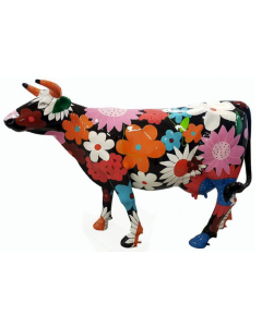 Designerkuh Flower Power lebensgroß