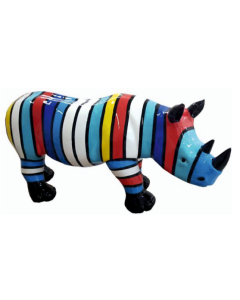 Nashorn bunt gestreift verkleinert