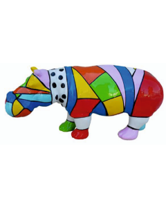 Nilpferd bunt geometrisch verkleinert