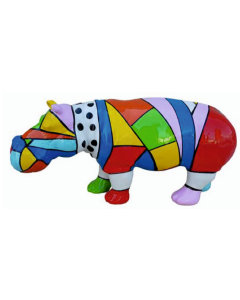 Nilpferd bunt geometrisch klein verkleinert