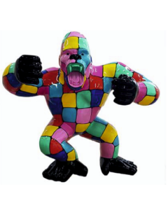 Gorilla aggro bunt gefleckt medium verkleinert