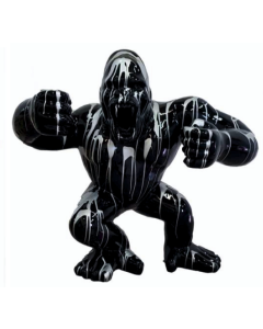 Gorilla aggro schwarz silber groß lebensgroß