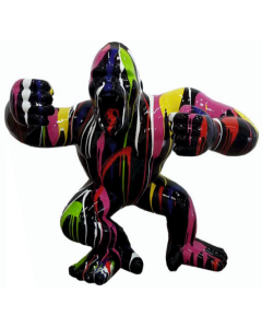 Gorilla aggro schwarz mit Farbverlauf groß lebensgroß