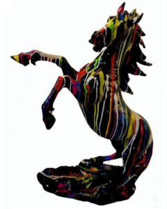 Pferd schwarz mit Farbverlauf verkleinert