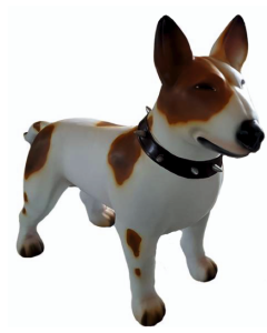 Hund Bullterrier Kampfhund lebensgroß