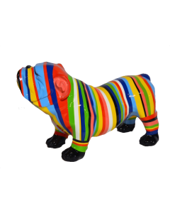 Gestreifte Bulldogge lebensgroß
