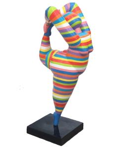Moderne gestreifte Frau klein 85cm verkleinert