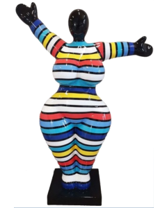 Moderne gestreifte Nana-Art klein 85cm verkleinert