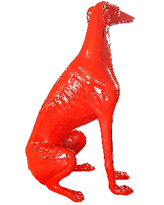 Roter Windhund Sitzend  XXL übergroß XXL