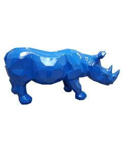 Polygonales Nashorn Blau verkleinert