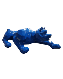 Polygonaler Panther Blau verkleinert