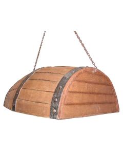 Holzfasslampe lebensgroß