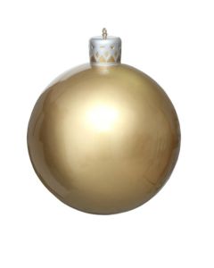 Matt goldene Weihnachtskugel vergrößert