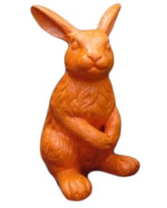 Orangefarbender Osterhase 120cm vergrößert