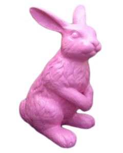 Rosafarbender Osterhase 120cm vergrößert
