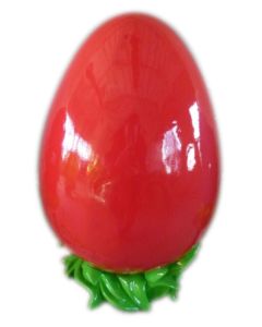Osterei 52cm in roter Lackierung vergrößert