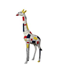 Giraffe künstlerisch bemalt 115cm verkleinert