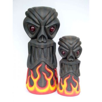 Feuer Tiki Säule klein lebensgroß