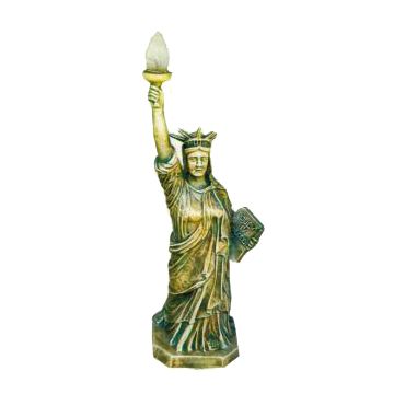 Freiheitsstatue bronze gold mit Lampe mittel-groß verkleinert