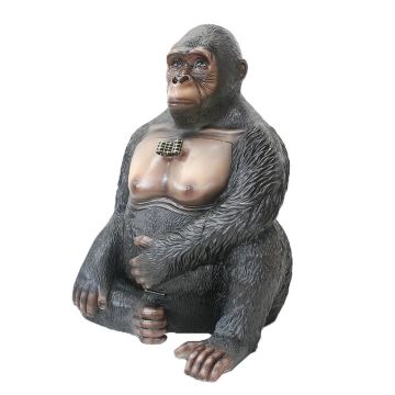 Gorilla Abfalleimer lebensgroß