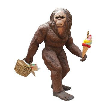 Big Foot mit Eis und Korb lebensgroß
