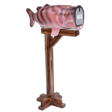 Briefkasten rosa Fisch lebensgroß