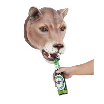 Löwenkopf Flaschenöffner lebensgroß