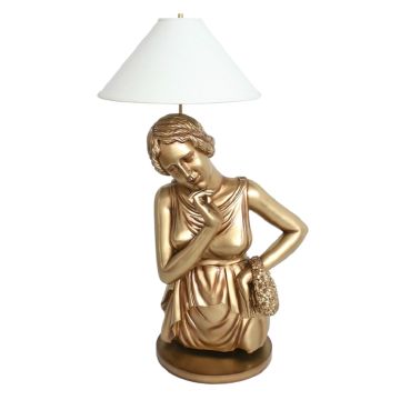 Aphrodite Lampe in Gold lebensgroß