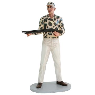 Jäger mit Waffe lebensgroß