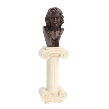 Marilyn Büste Bronze auf Säule lebensgroß