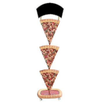 Pizzastücke Einseitig mit Angebotsschild vergrößert