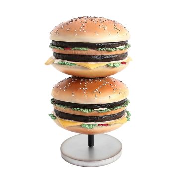2 Burger auf kleinem Ständer vergrößert