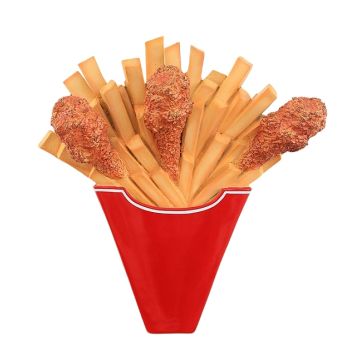 Hühnchen und Pommes für Wand vergrößert