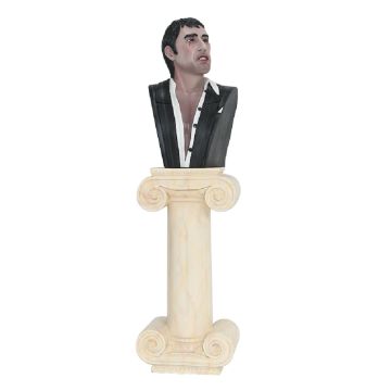 Gangster Al Pacino Scarface Büste auf Säule lebensgroß