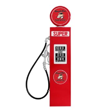 Vintage Tankstelle Rot als Wanddeko groß lebensgroß