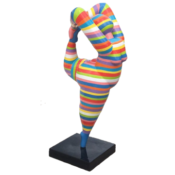 Moderne gestreifte Frau klein 85cm verkleinert
